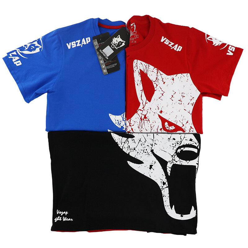 VSZI-T-shirt classique MMA en coton, T-shirt Rashguard Muay Thai Fighting Giant