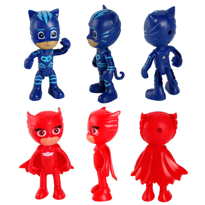 Novo pj máscaras conjunto de brinquedo juguete catboy owlette gekko anime figura brinquedos conjuntos crianças esportes ao ar livre crianças presentes aniversário