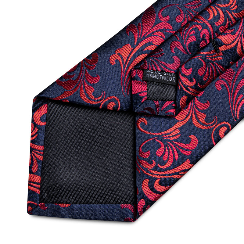 DiBanGu – cravate Paisley bleu rouge pour hommes, nouvelle collection de styliste, cravate de luxe, broche 100% soie, ensemble de cravate, cadeau pour hommes