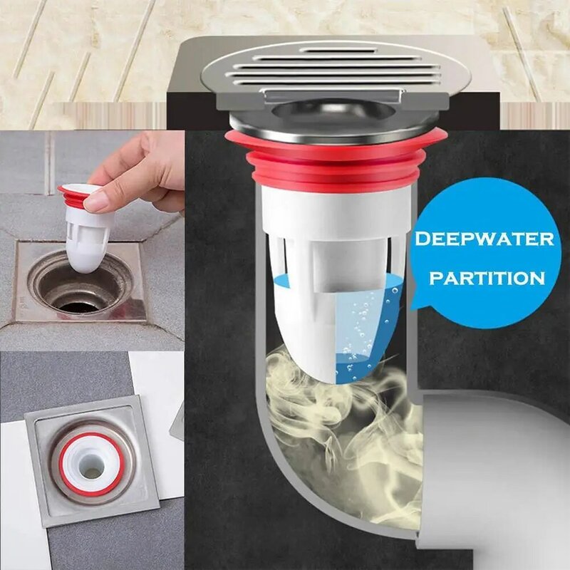 Desodorante de silicona para drenaje de suelo de inodoro, artefacto antiolor para Control de plagas de alcantarillado, núcleo interior de baño, novedad