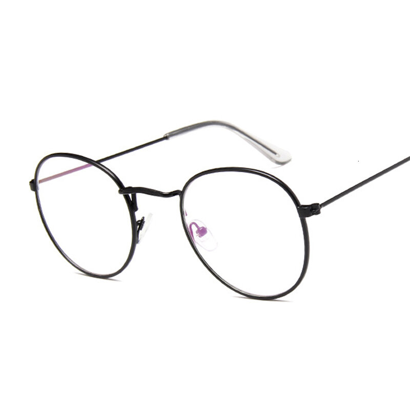 Marcos de gafas transparentes de rayos redondos para hombre y mujer, gafas falsas, gafas ópticas Vintage para miopía, gafas Retro para mujer
