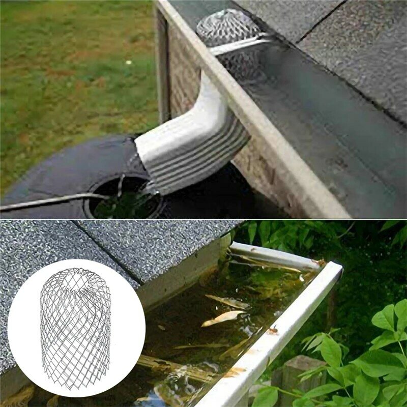 Filtros protectores de canalones de techo, filtro de aluminio expandido de 3 pulgadas, evita el bloqueo, drenaje de hojas, cubierta de red de drenaje de desechos