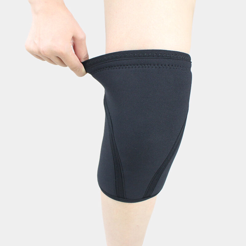 1 paar Squat 7mm Knie Ärmeln Pad Unterstützung Männer Frauen Gym Sport Kompression Neopren Knie Protector Für CrossFit Gewichtheben