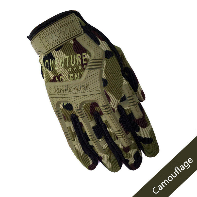Перчатки для приключений мужские, боевые тактические камуфляжные митенки с закрытыми пальцами, в стиле милитари, для пейнтбола, спецназа, солдата, стрельбы, велоспорта