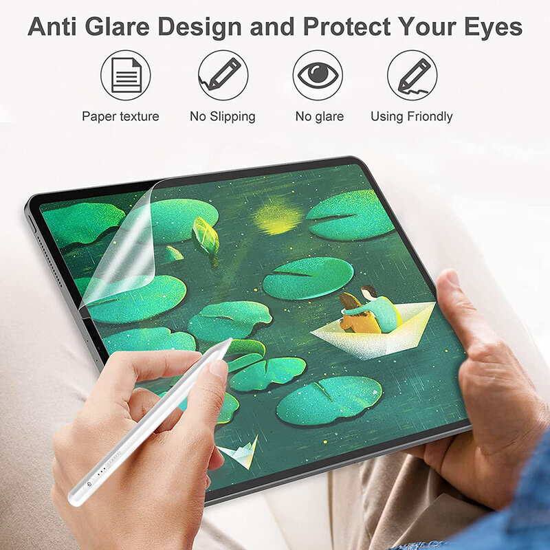 Protecteur d'écran au toucher papier pour iPad, iPad Pro 11 12.9 12 9, iPad Air 4 5 2022, 8e 7e 9e 10e génération, Mini 10.2 Paperfeel Film