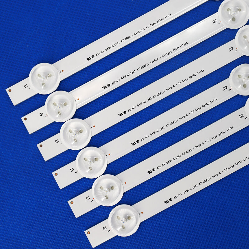 12 Pieces LED Strip for LG Substituted New 47"ROW2.1 Rev 0.7 6916L-1174A 6916L-1175A 6916L-1176A 6916L-1177A