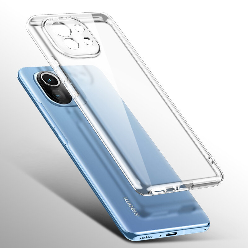 Прозрачный силиконовый чехол для телефона Xiaomi Mi 11 11X 11i 11T 10 10T 9T 8 Pro Lite Se Ультратонкий Мягкий чехол для Mi A3 A2 Lite A1