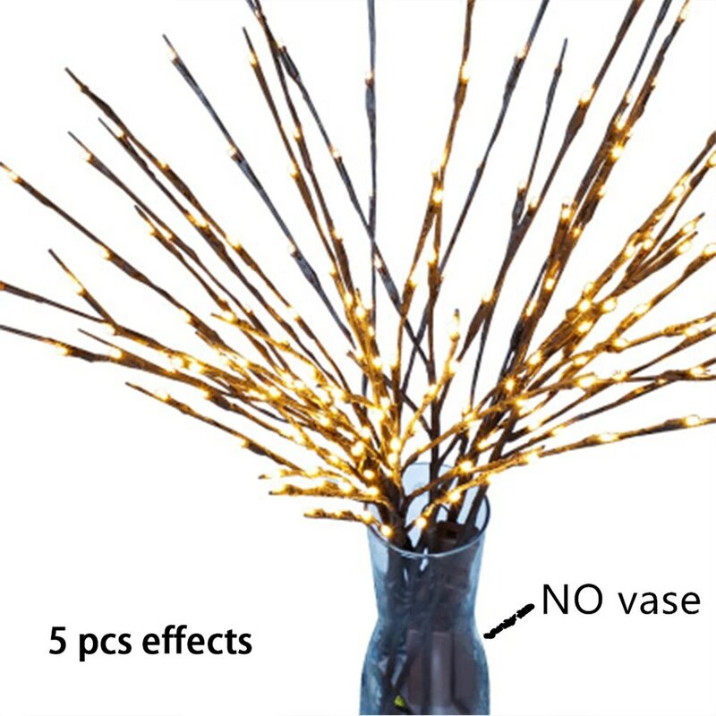 20 ampoules LED saule branche lampe à piles naturel grand Vase remplissage saule brindille branche éclairée pour la décoration de la maison livraison directe