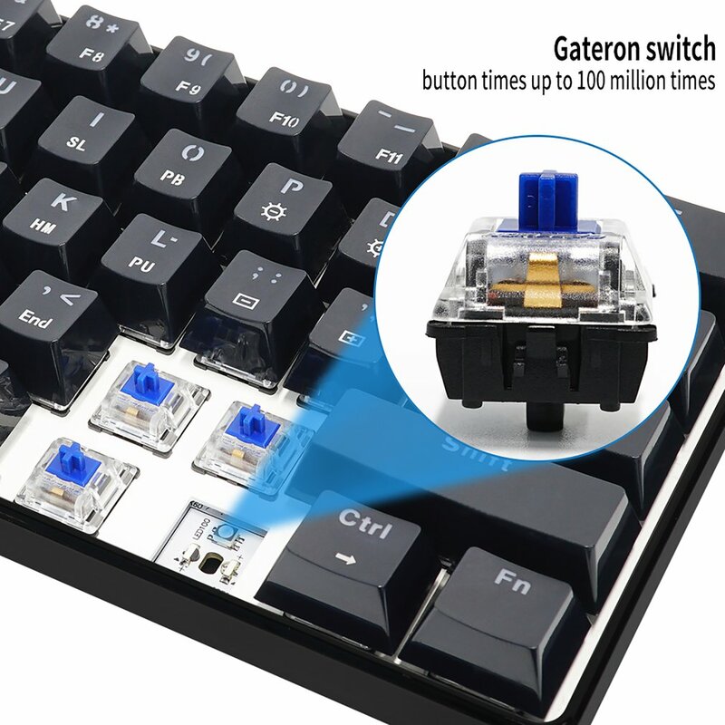 GK61 Swappable 60% RGB Keyboard Customized Kit PCB Mounting Plate Case Gamer Mechanical Keyboard Gaming RGB Customized Keyboard