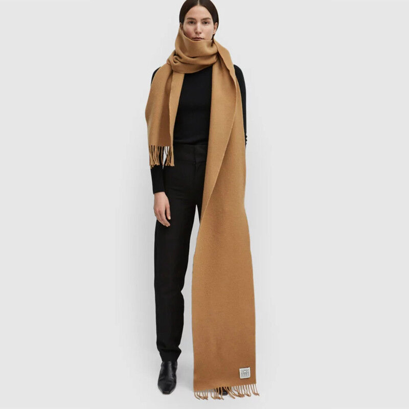 Шведский бренд TOT ** однотонные шерстяные женские зимние шарфы шаль модные роскошные женские пашминовые шарфы Бесплатная доставка