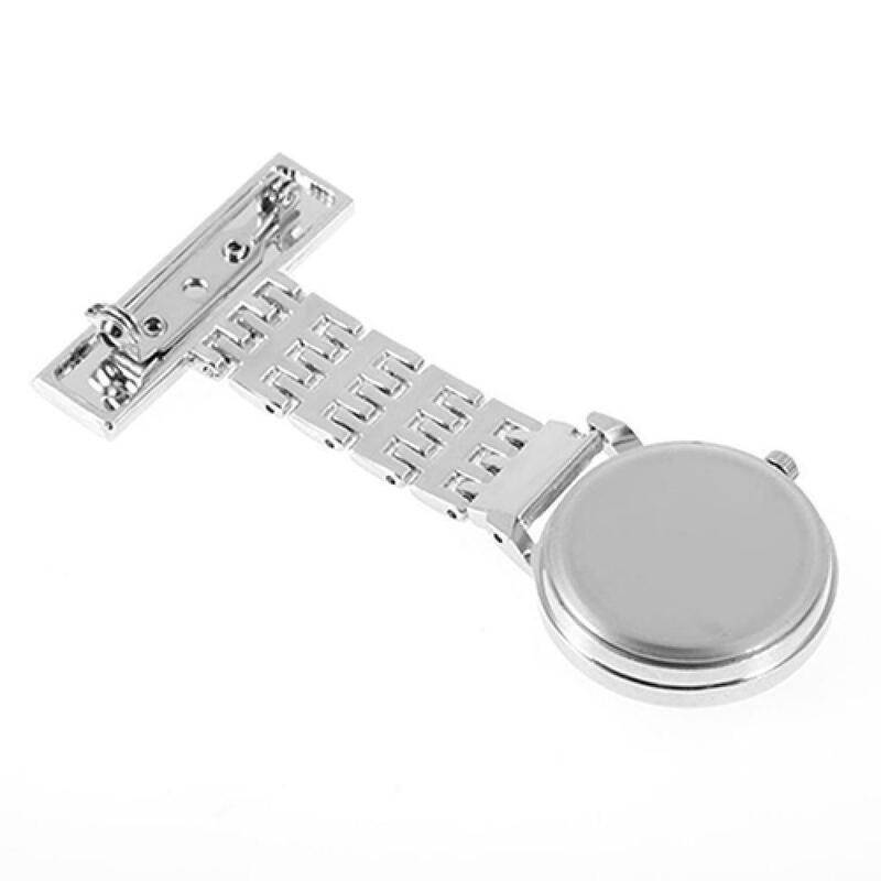 Reloj de bolsillo con números de acero inoxidable para enfermera, broche de cuarzo, sencillo, Vintage, lujoso, para regalo, novedad de 2021