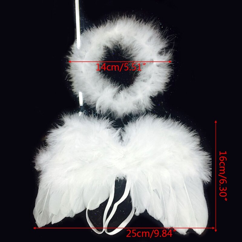 Ensemble d'ailes d'ange pour bébé avec bandeau, accessoires de photographie pour nouveau-né, Costume de photographie 97BD