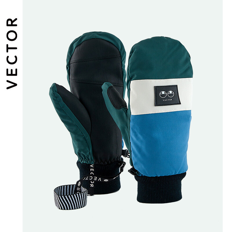 VECTOR Women Professional Ski Gloves Ultralight -30 Degree Thicken Warm Winter Fleece Mitten Gloves Waterproof Snowboard Gloves
