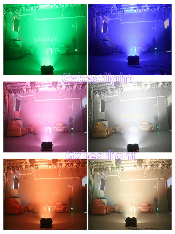 2x100 واط LED COB بليندر Coloful المرحلة الإضاءة تأثير 4in1 المصابيح مصابيح حفلات والرقص 4 خيارات التحكم مع الاتحاد الأوروبي أو الولايات المتحدة التوصيل