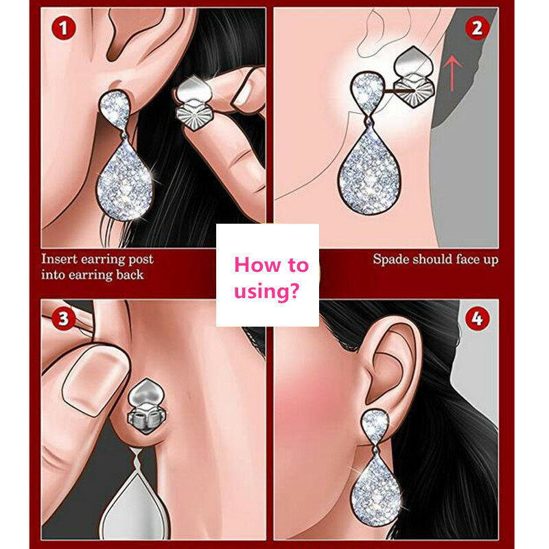 Corona Stud Back Earring Lifters ajustable earrings, Ear Lobe Ster AM2073