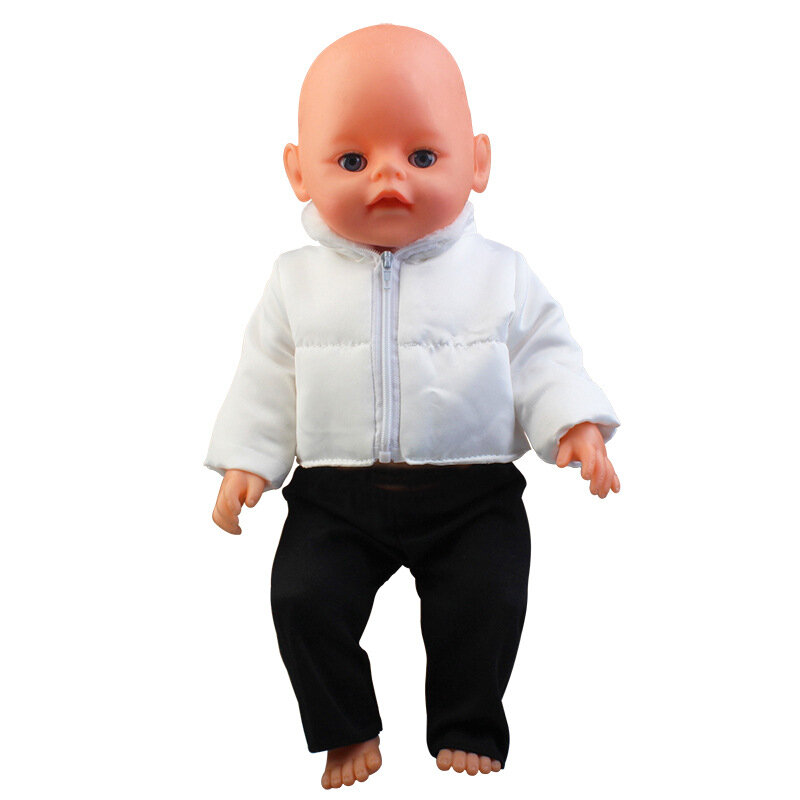 Simpatici vestiti per bambole nati nuovi abiti per bambini misura 43cm piumino per bambole pantaloni per ragazza americana accessori per bambole regalo per bambini