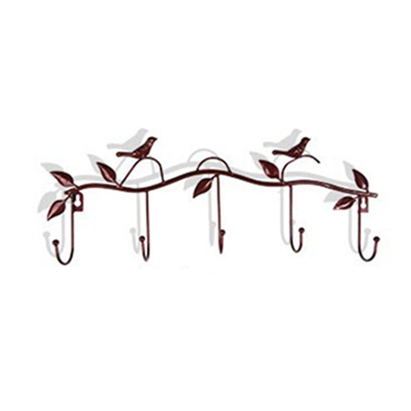 Металлическая настенная вешалка для пальто и шляп с птицами, многофункциональные крючки-Вешалки для гостиной, спальни, декоративные крючки для пола