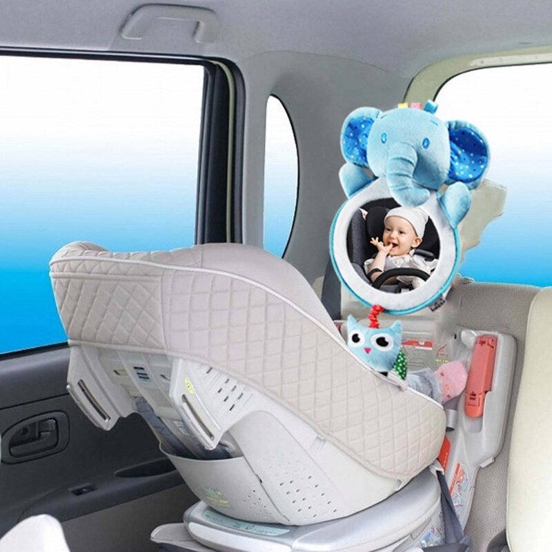 Ajustável vista traseira do carro espelho assento de segurança encosto de cabeça espelho retrovisor do bebê voltado para a ala traseira infantil segurança do carro crianças h3cd