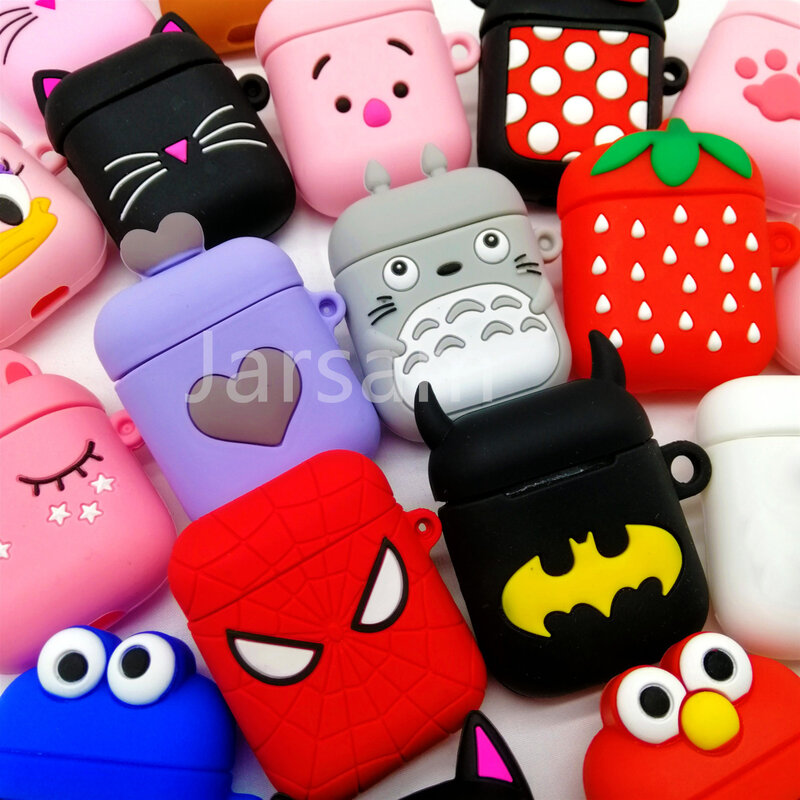 For Airpods Case Silicone Stitch Cartoon Cover for Apple Air pods Cute Earphone Case 3D Headphone case for Earpods Accessories