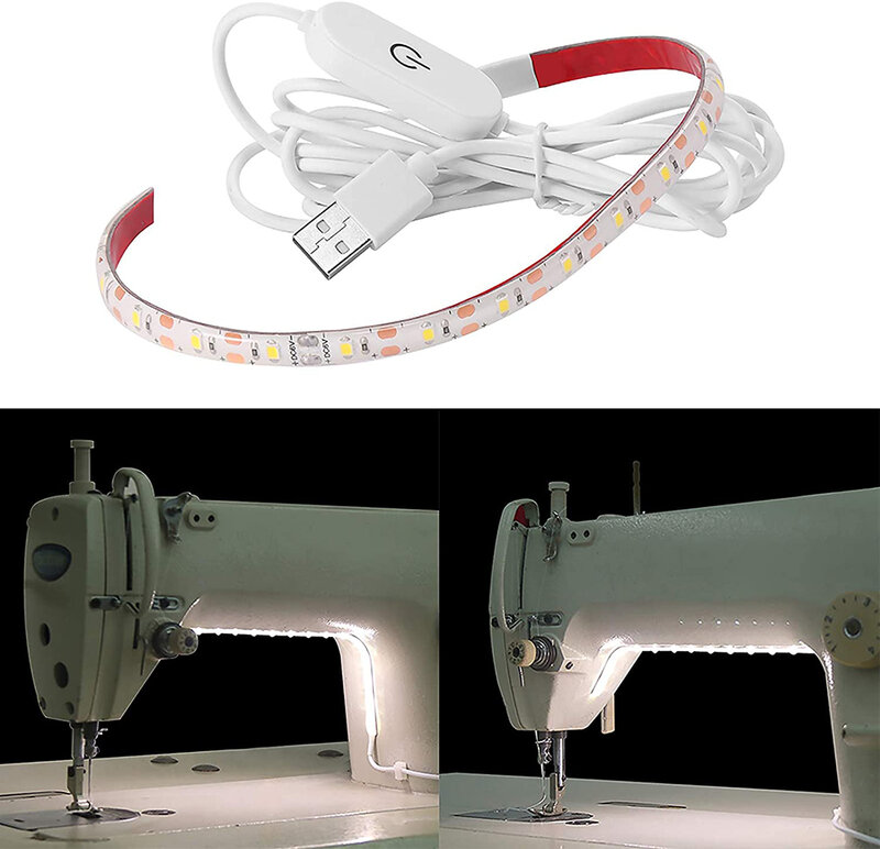 Светодиодсветодиодный лента для швейной машинки, сверхъяркая ламсветильник для шитья, 30 см, 50 см, 5 в постоянного тока, USB, рабосветильник освещение для промышленной машинки