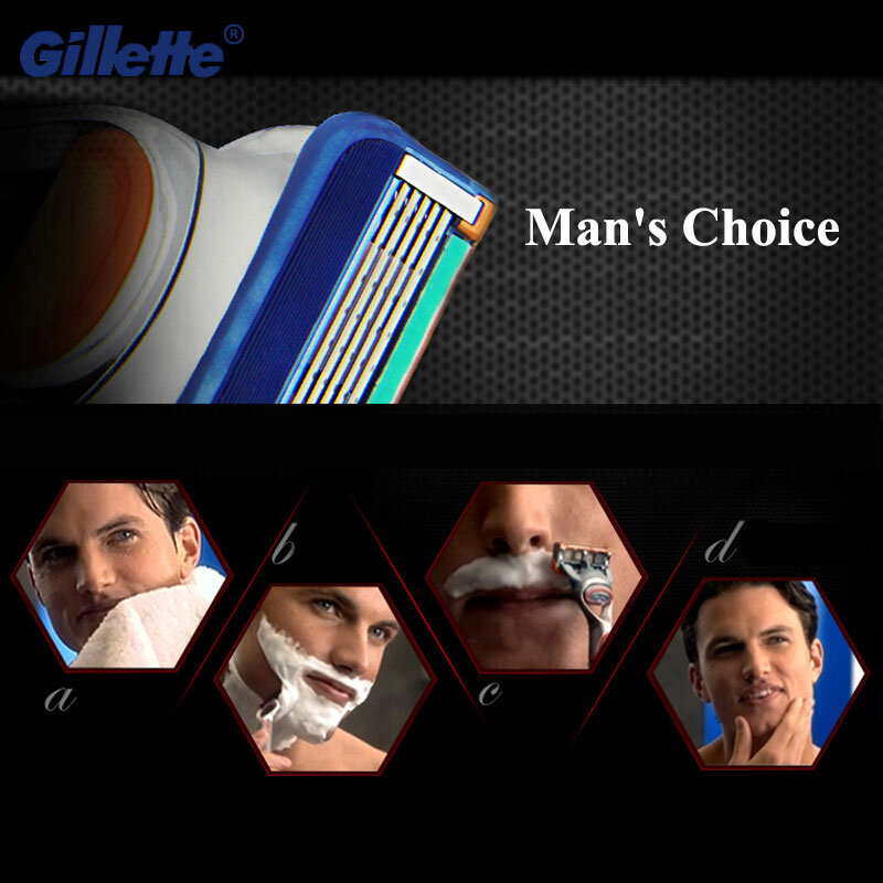 Hojas de afeitar para hombre, 16 unidades/paquete para casetes de afeitar compatibles con Gillette Fusion, 5 capas, acero inoxidable, reemplazo de hoja de afeitar