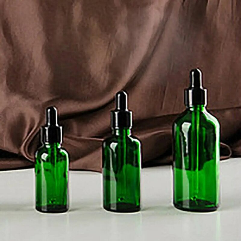 Hot! 3 cores 10ml-50ml garrafa de ropper vazio excelente vidro de vedação recarregável garrafa de armazenamento com conta-gotas para aromaterapia