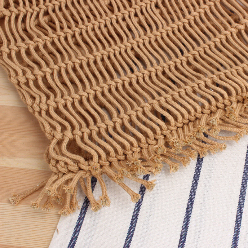 Schulter tragbare Baumwolle Seil Netz Tasche hand gewebte trend ige Stroh Strand tasche Sommer weibliche Handtaschen für Frauen