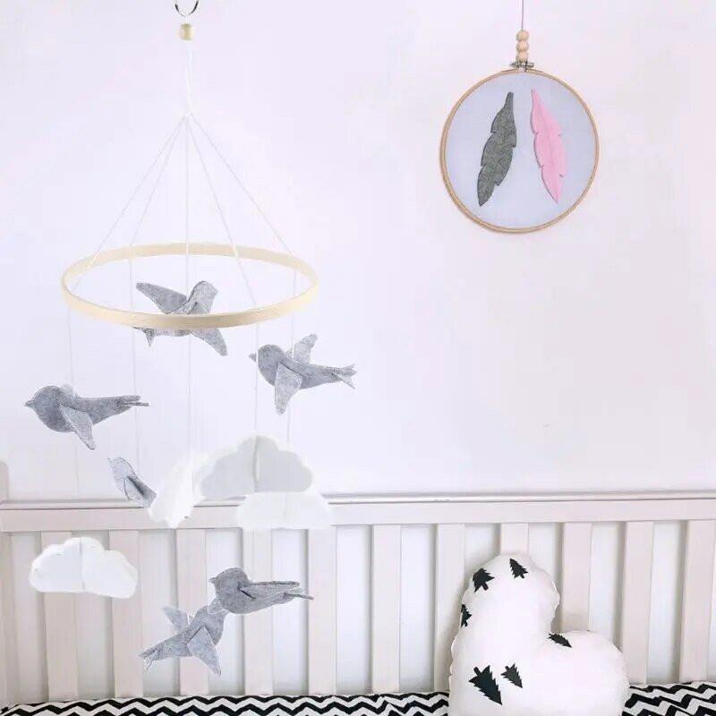 Berço móvel chocalho brinquedo do bebê vento, carrilhão pingente cama sino crianças quarto berçário decoração pendurar ornamento