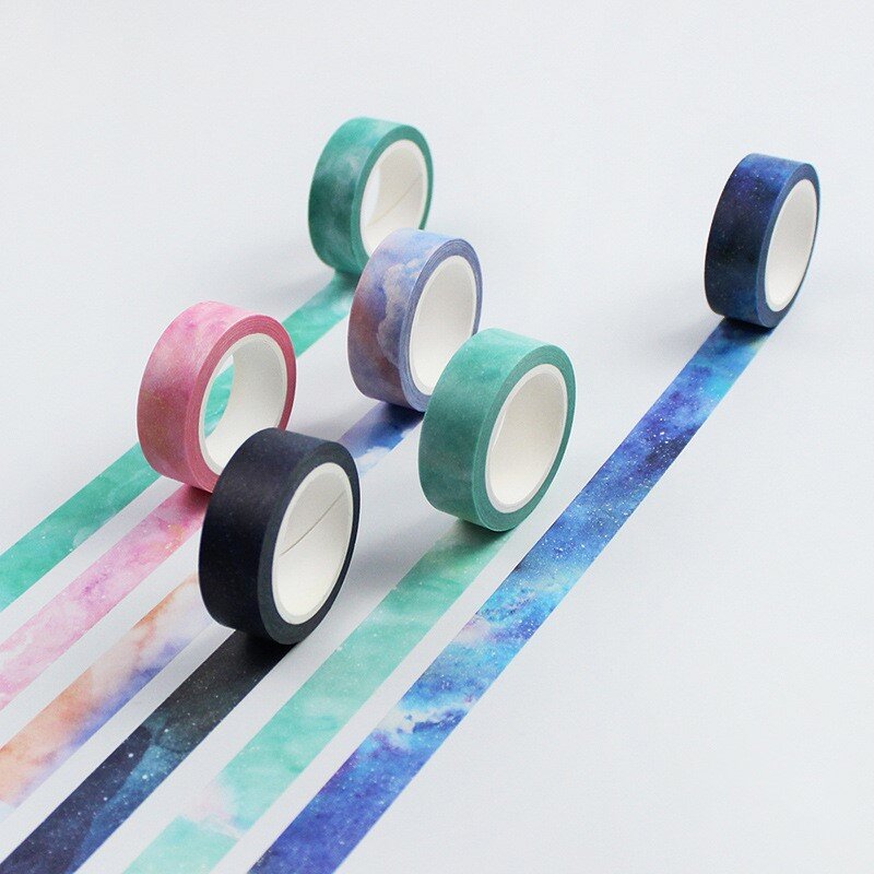 Criativo sonho céu japonês decorativo fita adesiva mascarando washi fita diy scrapbooking material escolar papelaria