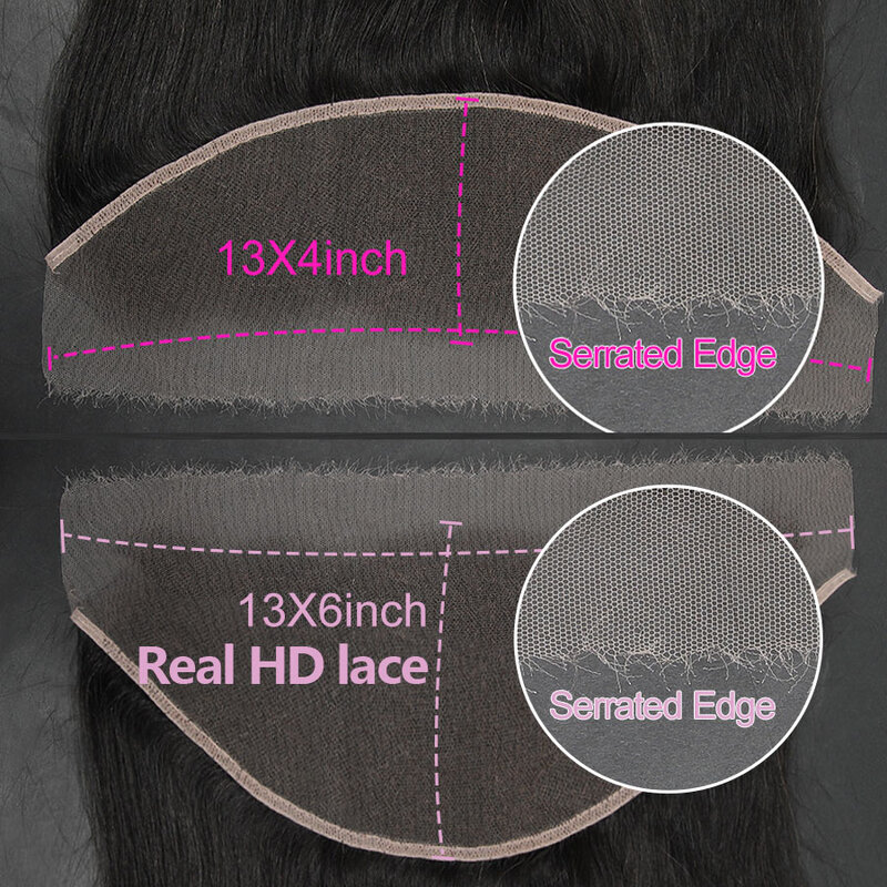 Wow anioł 13x6 HD koronki przednie niewidoczne HD przezroczyste koronki Melt skórki prosto 13x4 HD koronki tylko ludzkie włosy Remy wstępnie oskubane