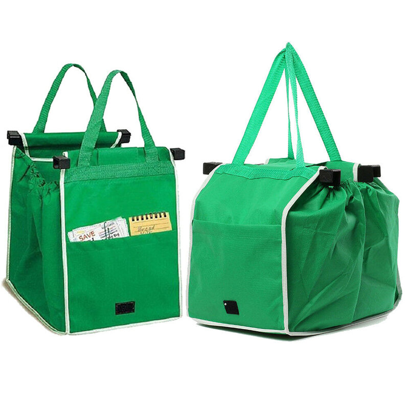 Сумка для покупок в супермаркете, экологически чистая утолщенная Сумка-тоут на колесиках, вместительная Складная многоразовая сумка для тележек, Прямая поставка