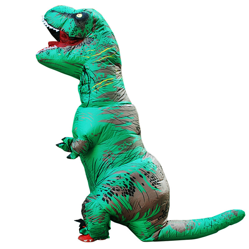 Disfraces de dinosaurios inflables T-Rex Cosplay Anime Blow Up Party Disfraz de Halloween para mujer Hombre Niño Adulto Niños Mascota