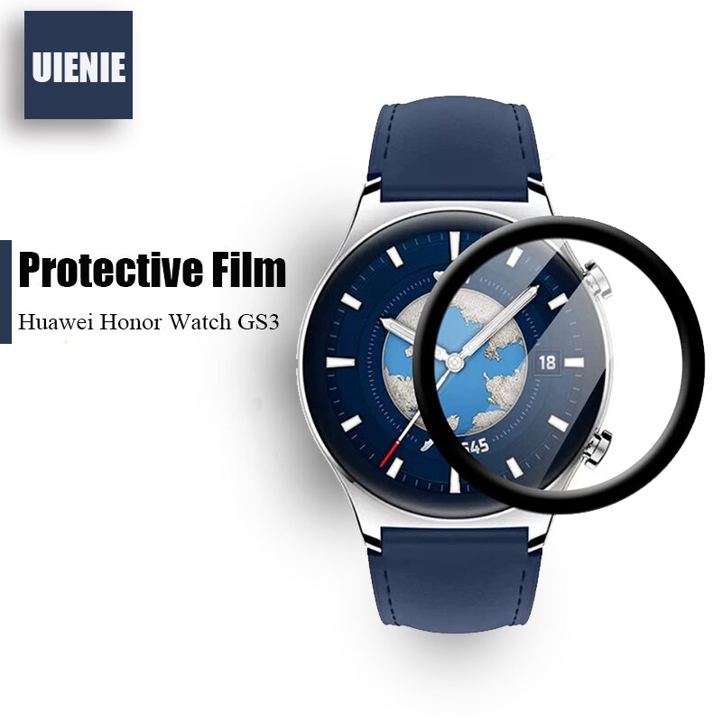 新しい保護フィルムスマートウォッチ画面プロテクターフィルムgs 3フルクリアtpuソフトカバー3Dソフト柔軟なhuawei社の名誉腕時計GS3