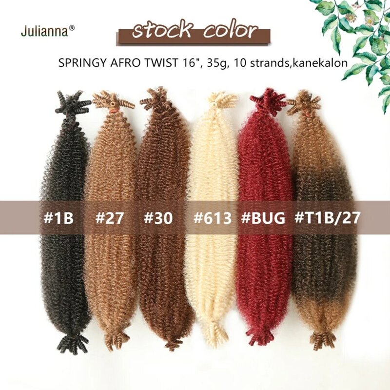 Cabelo de crochê encaracolado afro primavera torção macio vermelho marrom sintético kanekalon tranças de crochê trança extensões de cabelo para mulher meninas