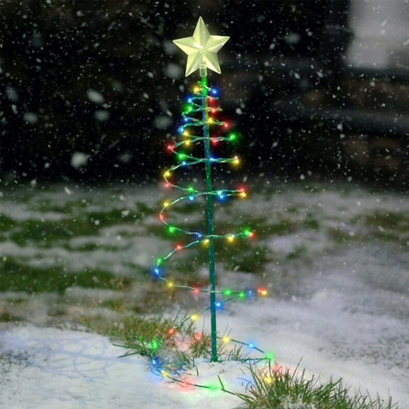Solar Powered String Lights for Christmas Tree Decoration, impermeável LED, ornamento do jardim, ao ar livre, Ano Novo, 2022