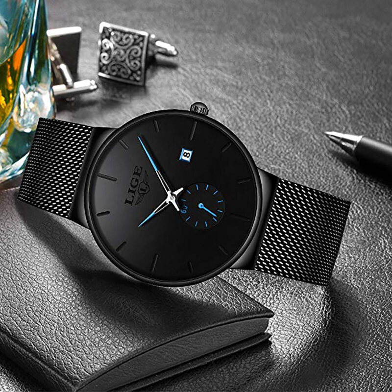 Relojes LIGE para hombre de marca superior de lujo Casual reloj de moda para hombre Simple reloj deportivo impermeable reloj de pulsera reloj de cuarzo Masculino