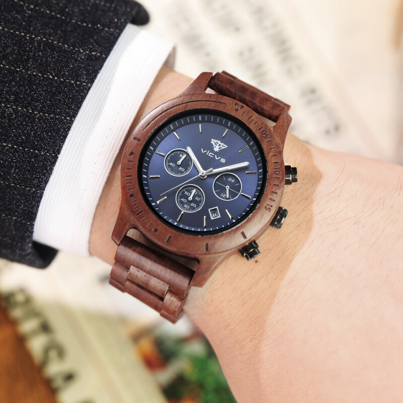 クリスマスギフトの腕時計ギフトボックス男性の木製時計高速配送メンズ腕時計リロイhombreパガーニデザイン