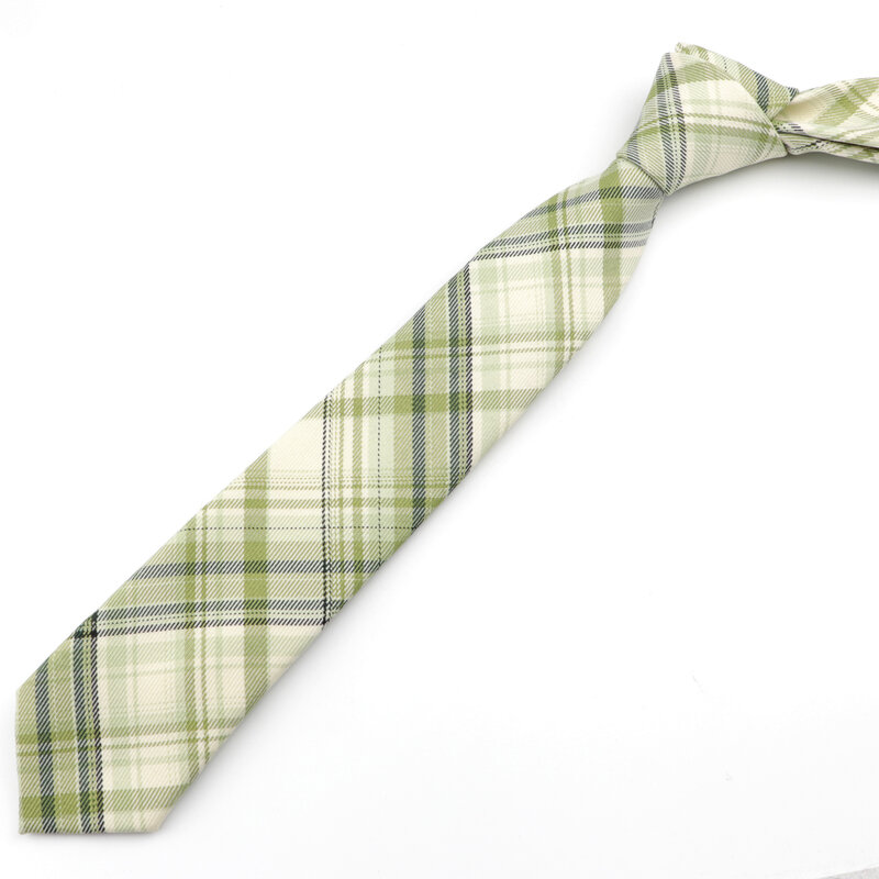 New Arrival Plaid Striped Soft Slim Tie Mens Fashion TR Fabric Polyester Necktie Skinny Tie Men business Small Ties Designer