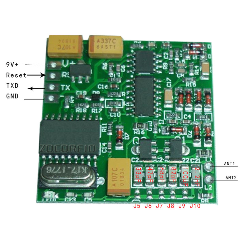 장거리 RFID AGV 동물 태그 리더 모듈, TTL 인터페이스 ISO11784/85 FDX-B, 134.2KHZ