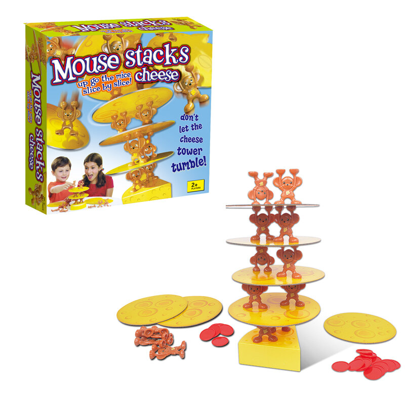 Zabawa dla dzieci myszy i sera z tworzywa sztucznego Balance Board gry zabawki gry stos