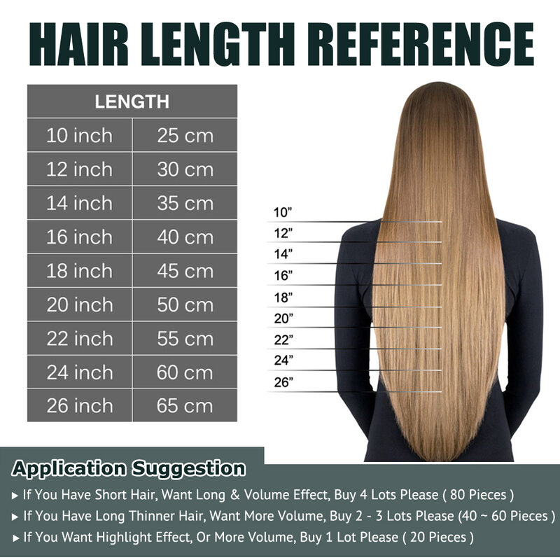 FOREVER HAIR-Cinta adhesiva de trama de piel Remy Real, extensiones de cabello humano, cutícula completa, PU, 14 pulgadas, 40g, 2,0 g/pc