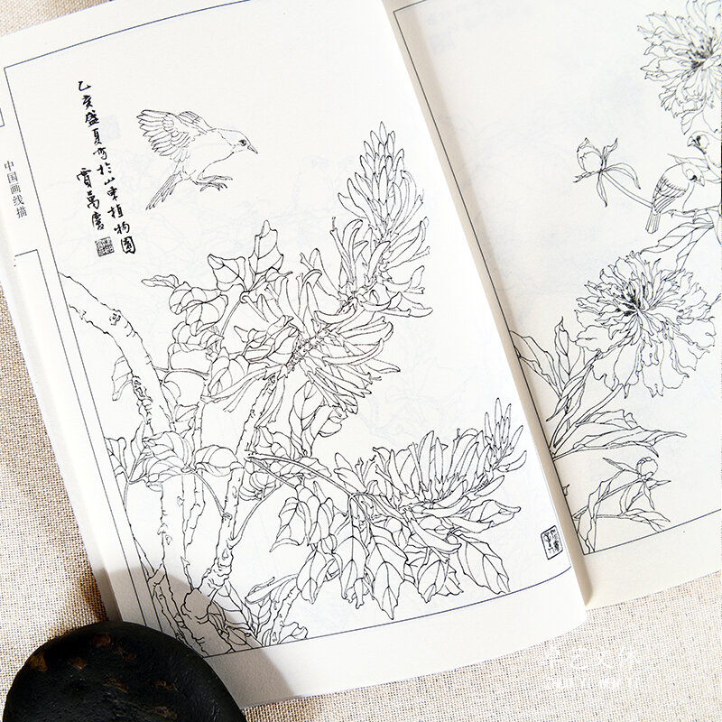 Nieuwe 94 Pagina 'S Bloemen En Vogels Schilderen Art Collection Boek Kleurboek Voor Volwassenen Ontspanning En Anti-Stress Schilderen boek