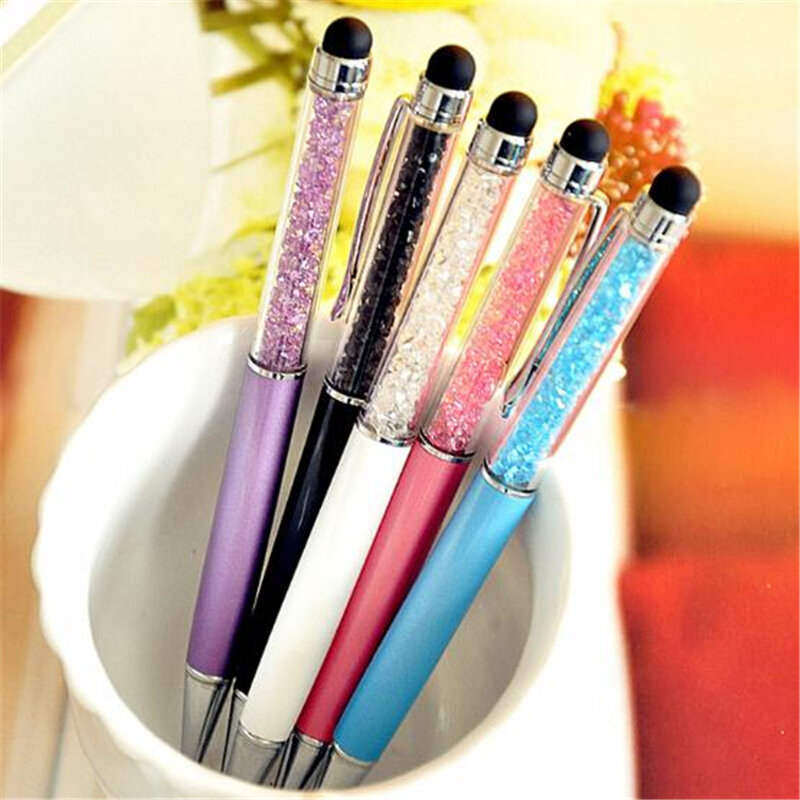 1 Pc Crystal Pen Diamond Ballpoint Pens Stationery Papelaria Ballpen Caneta Office Material Escolar School Supplies