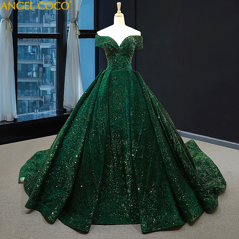 Off Shoulder Sexy Green Luxury Evening Dresses Maternity Fashion Formal Evening Gowns Long Elegant Prom Dress Party Abendkleider