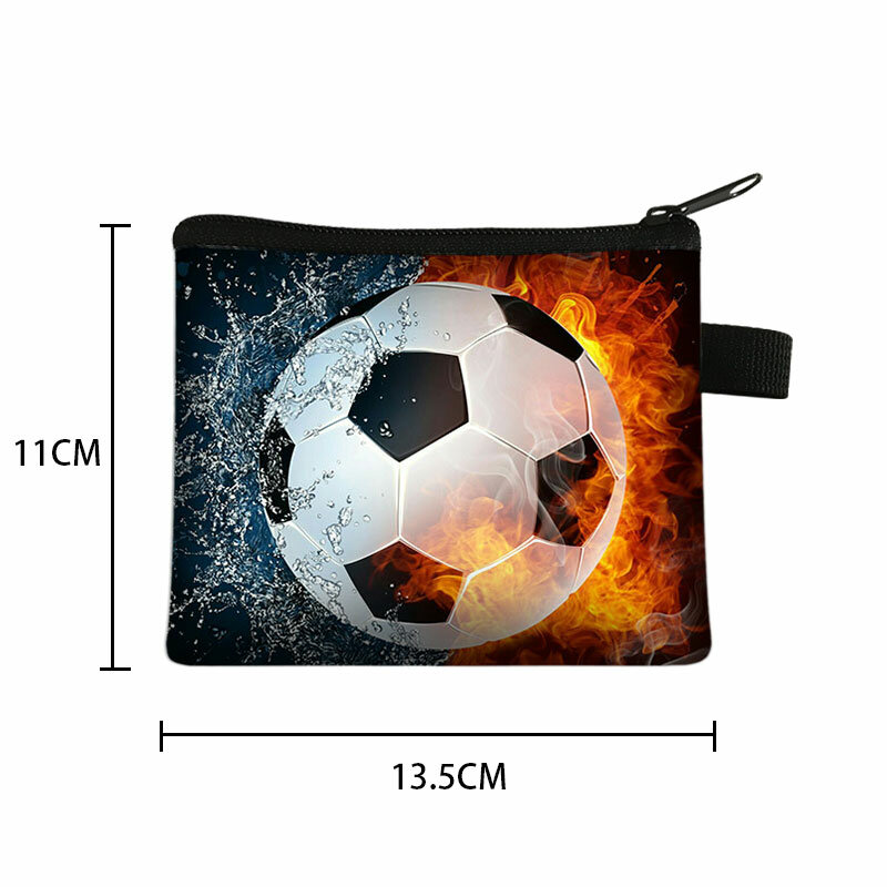 Footbally Soccerly portamonete uomo portafoglio da calcio nuovi portafogli per bambini borsa corta sport Ball Game Competition Mini borsa per monete