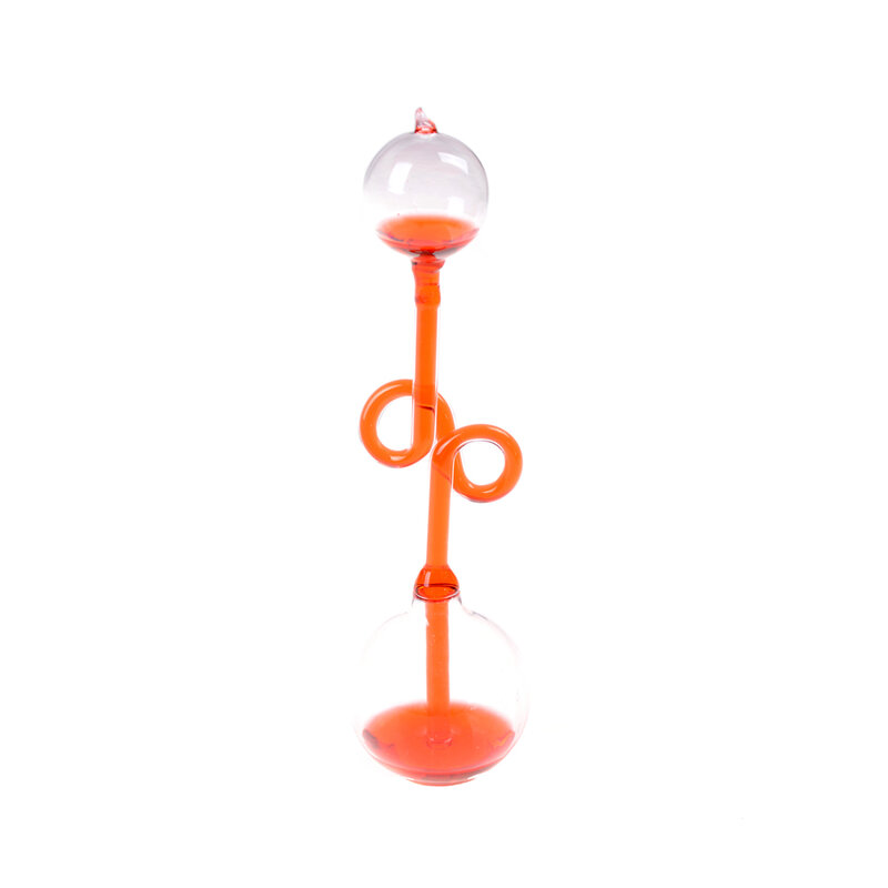 Espiral vidro ciência energia museu brinquedo, mão caldeira, termômetro, medidor do amor