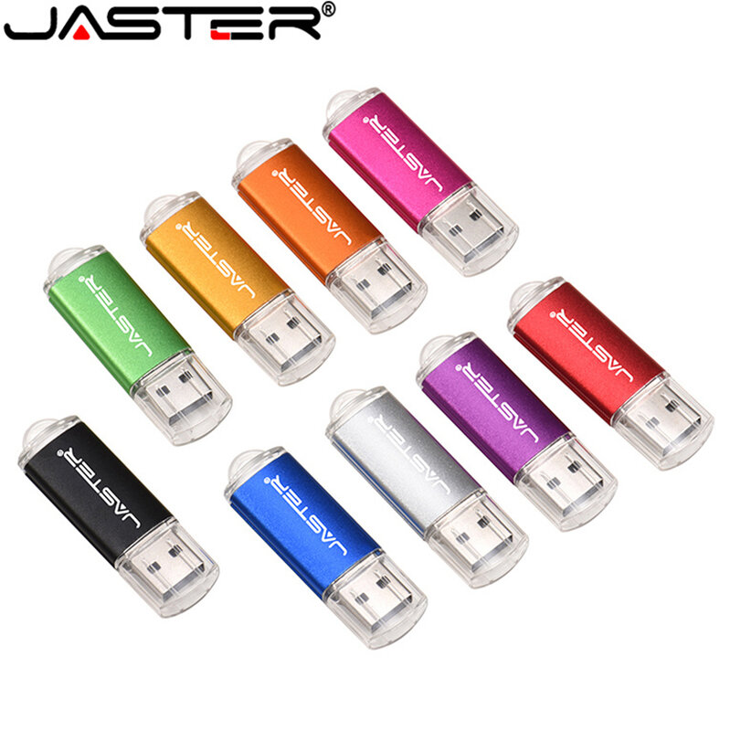 JASTER baru kreatif dengan gantungan kunci USB 2.0 Flash Drive 128GB 64GB 32GB 16GB 8GB 4GB flashdisk mode 9 warna U Stick hadiah