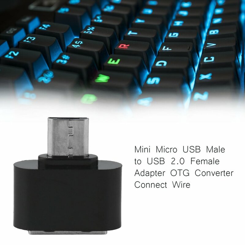 Mini micro usb macho para usb 2.0 fêmea adaptador otg conversor para android telefone tablet pc conectar a u flash mouse teclado