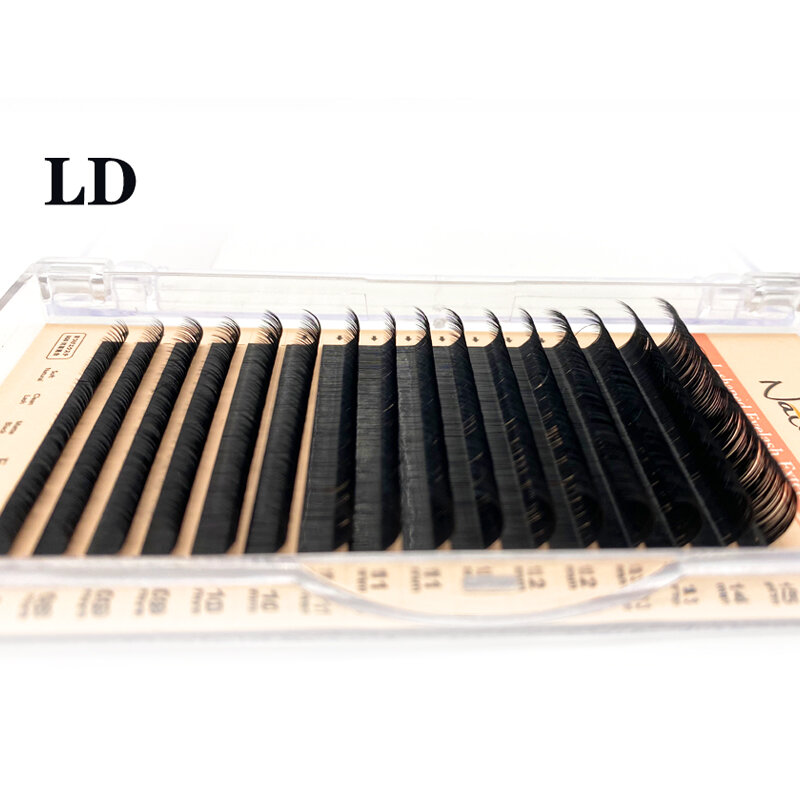 Extensiones de pestañas postizas rizadas L / L + / LC / LD/LU, negro mate, 8-15mm, pestañas de visón PBT mezcladas, pestañas en forma de L M para maquillaje