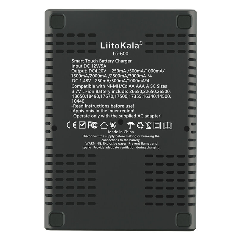 18650 chargeur de batterie au lithium 3.7V multi-fonction quatre fentes 26650 intelligent capacité de charge rapide détection de résistance interne Ni-MH